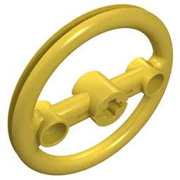 Technic Steering Pulley Large / Yellow