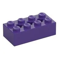 Brick Special 2 x 4 with 3 Axle Holes / Dark Purple