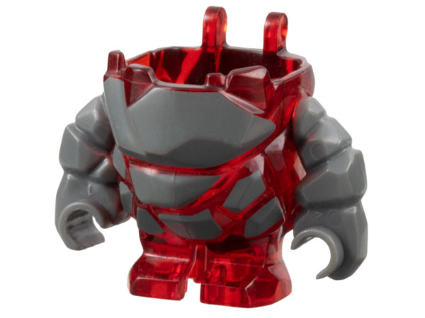 Lego Body Rock Monster - Torso/Legs with Dark Bluish Gray Arms Assembly