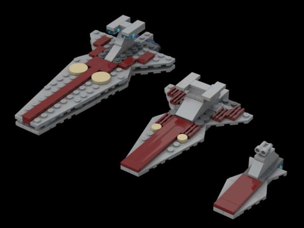 Lego 3 Venator-Class Republic Attack Cruisers