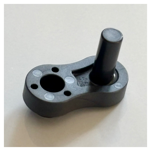 Lego Tool Crank Shaft with Bar, Stud / Pearl Titanium