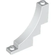 Brick Curved 1 x 5 x 4 Inverted / White