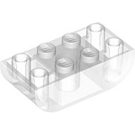 Lego Brick Curved Inverted 2 x 4 Double / Trans-Clear