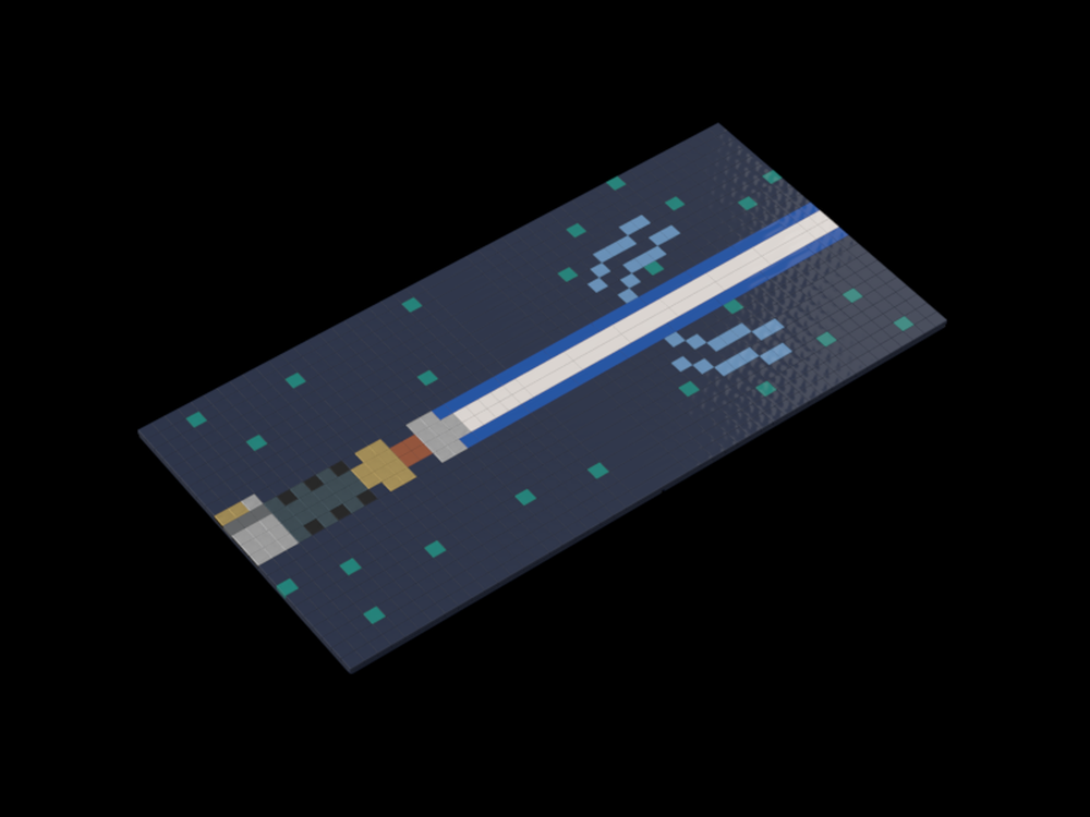Lego Obi-Wan Kenobi's Lightsaber Mosaic