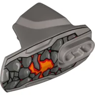 Large Figure Limb Cover, Size 5, Armor with Ball Joint Socket with Rock Print (Bruizer) / Flat Silver