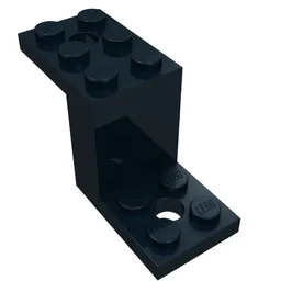 Bracket 5 x 2 x 2 1/3 with Holes, Smooth Bottom / Black