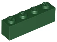 Brick 1 x 4 / Dark Green