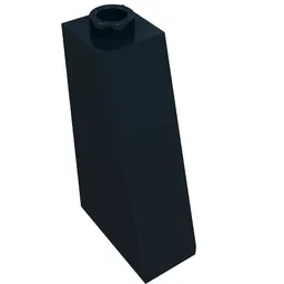 Brick Sloped 75° 2 x 1 x 3 with Hollow Stud / Black