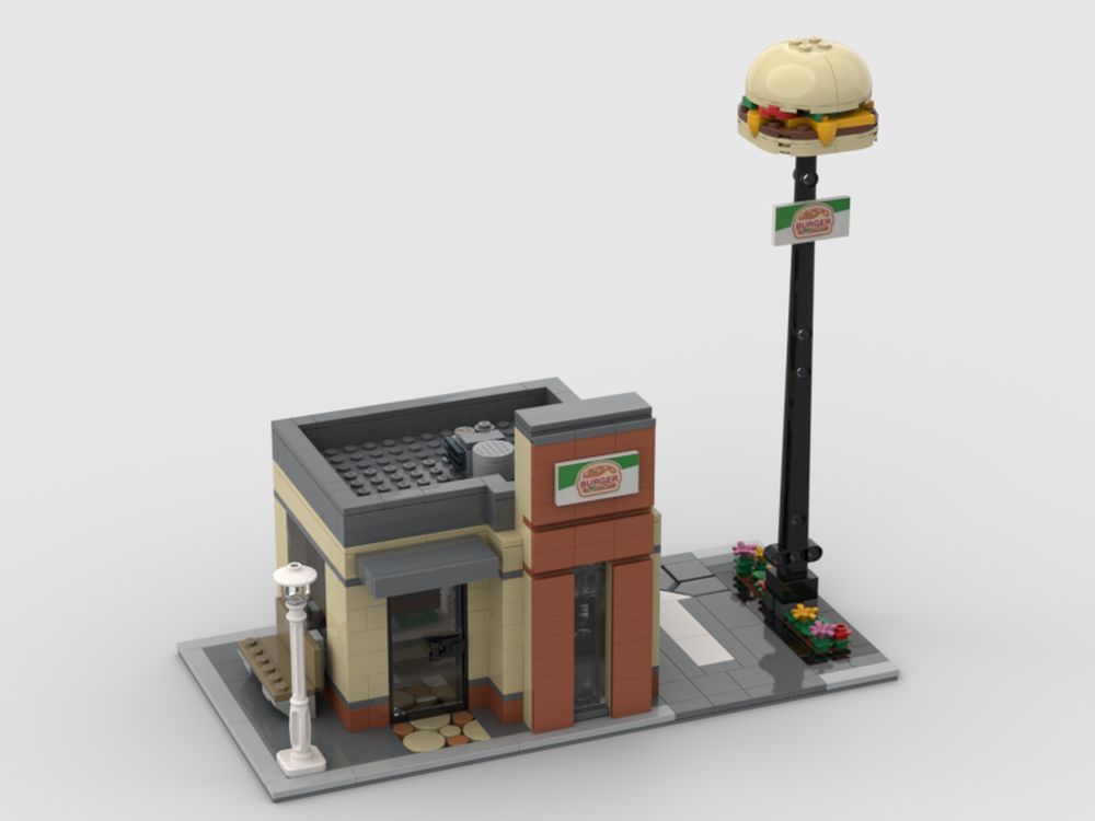 Lego Fast Food Restaurant with Drive-Thru!