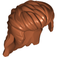 Lego Hair Long Mullet Style / Dark Orange