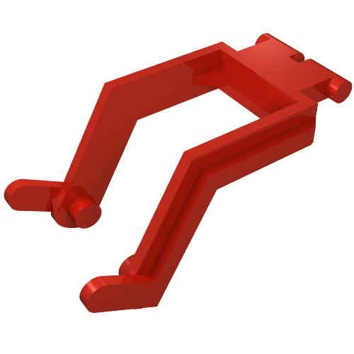 Lego Construction Vehicle Bucket Arm, Small - 2 x 6 x 2 / Red