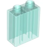Duplo Brick 1 x 2 x 2 with 'BRICK OR TREAT 2015 LEGOLAND FLORIDA' Print / Trans-Light Blue