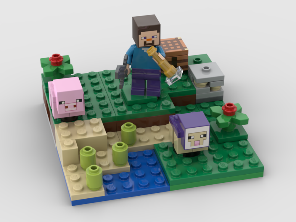 Lego The Creeper Ambush + The Ruined Portal