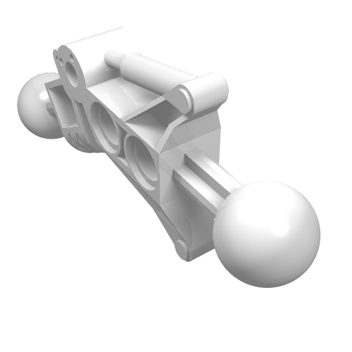 Lego Large Figure Skeletal, Limb, Angular with 2 Ball Joints, and 2 Holes (Toa) / White