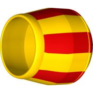 Lego Duplo Cement Mixer Bucket with Red Stripes / Yellow