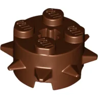 Brick Round 2 x 2 Special with Spikes / Reddish Brown