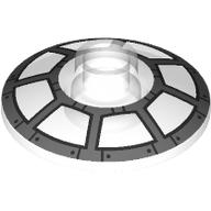 Lego Dish 2 x 2 Inverted [Radar] with Black/Dark Bluish Grey Cockpit Window Print / Trans-Clear