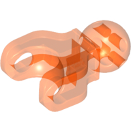 Lego Large Figure Skeletal, Limb with Ball Joint and Ball Socket, Short / Trans-Neon Orange