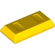 Tile Special 1 x 2 with Sloped Walls AKA Money / Gold Bar [Ingot] / Yellow