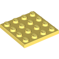 Lego Plate 4 x 4 / Bright Light Yellow