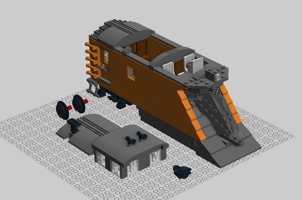 Lego Railroad Snow plow 1:48 scale