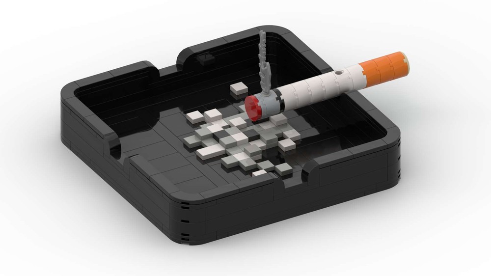 Lego Ashtry with cigarette