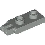Hinge Plate 1 x 2 with 2 Fingers and Hollow Studs / Light Gray