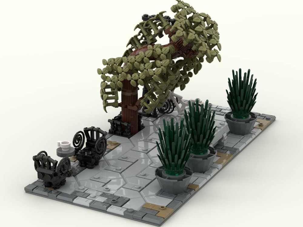 Lego Italian Promenade with hanging tree