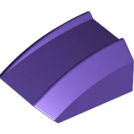 Brick Curved 2 x 2 with Lip, No Studs / Dark Purple