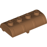 Lego Treasure Chest Lid [Thick Hinge] / Medium Nougat