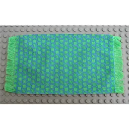 Scala, Rug / Mat with Green Squares Print / Light Green