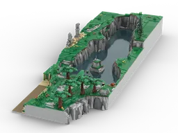 BoTW Great Plateau Pond with Korok Puzzle