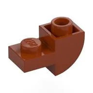 Brick Curved Inverted 1 x 2 with 1 x 1 Cutouts / Dark Orange