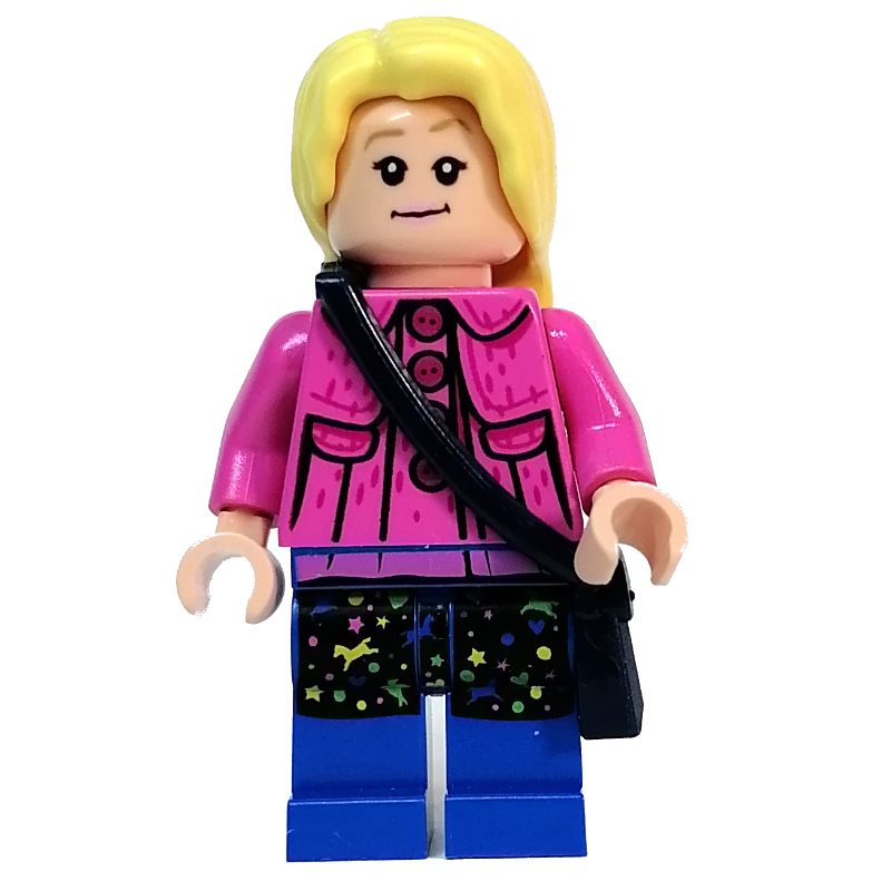 Lego Luna Lovegood, Dark Pink Jacket, Printed Skirt