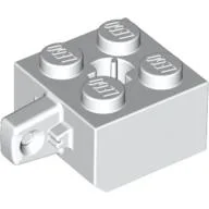 Hinge Brick 2 x 2 Locking with 1 Finger Vertical and Axle Hole [X Opening] / White