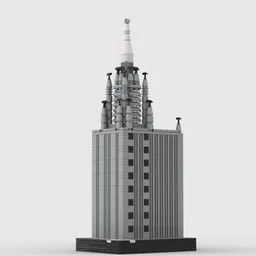 Chicago Temple Building at 1/650th Scale