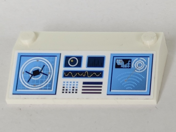 Lego Slope 33 3 x 6 without Inner Walls with Computer and Radar Pattern (Sticker) - Set 6869