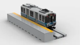 MBTA Blue Line Subway Train