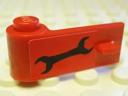 Door 1 x 3 x 1 Left with Black Wrench Pattern (Sticker) - Set 8147
