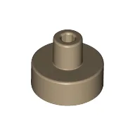 Tile Special Round 1 x 1 with Hollow Bar / Dark Tan
