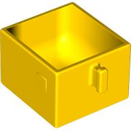 Lego Duplo Drawer 2 x 2 with Pull Handle / Yellow