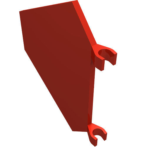 Lego Flag 5 x 6 Hexagonal with C Clips / Red
