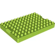 Duplo Brick 8 x 12 with 1 x 2 Indents on Ends (5931 Container Top) / Lime