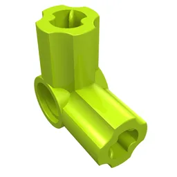 Technic Axle and Pin Connector Angled #6 - 90° / Lime