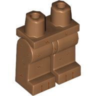Lego Hips and Medium Nougat Legs with Fur and Claws print / Medium Nougat