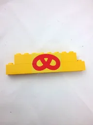 Stickered Assembly 10 x 1 x 2 with Red Pretzel Pattern (Sticker) - Set 361-1