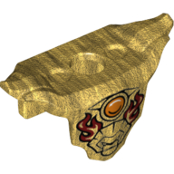 Lego Minifig Neckwear Armour Breastplate with Shoulder Pads and Chima Laval Print / Pearl Gold