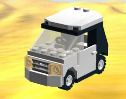 Lego Car White for Transport Carriage Inspired