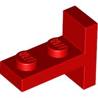 Lego Bracket 1 x 2 with 1 x 2 Vertical Studs / Red