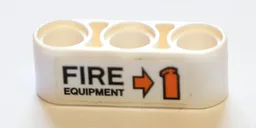 Technic, Liftarm Thick 1 x 3 with Arrow, Fire Extinguisher and 'FIRE EQUIPMENT' Pattern Model Right Side (Sticker) - Set 42064